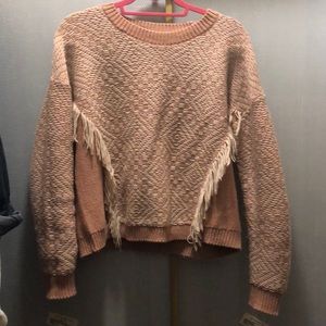 Madewell fringe western sweater